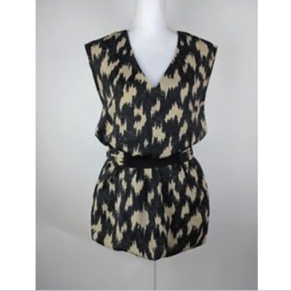 RACHEL Rachel Roy Tops - RACHEL Rachel Roy V-Neck Tunic Top Pockets Belted